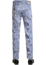 Blue Stripe Heritage Print Pants