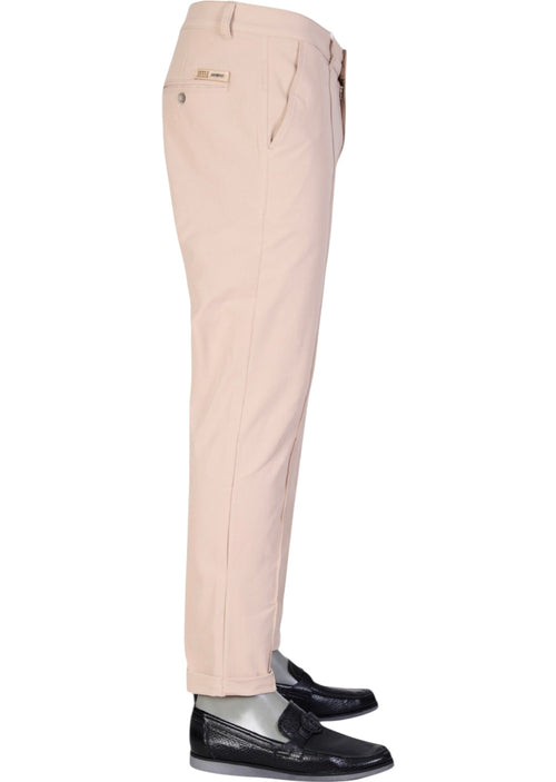 Beige Pleated Tech Pants
