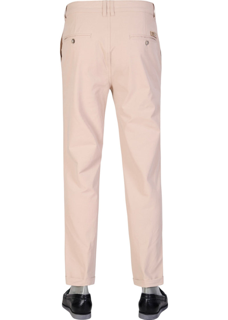 Beige Pleated Tech Pants