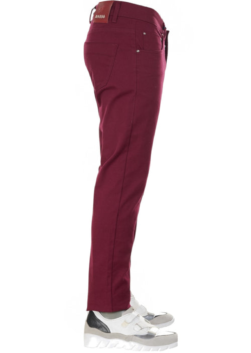 Burgundy 5 Pocket Cotton Pants