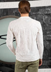 Beige Paisley Embossed Velour Sweater