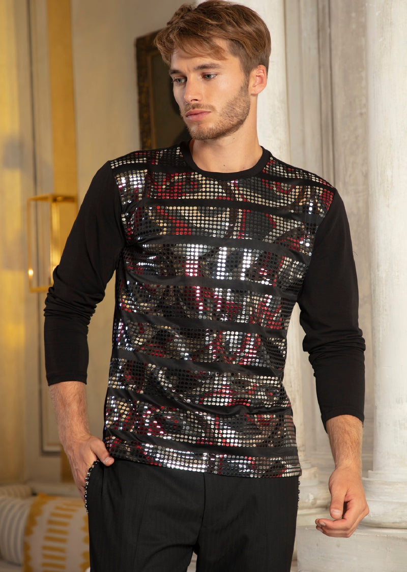 Black Burgundy Holographic Tee