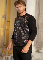 Black Burgundy Holographic Tee