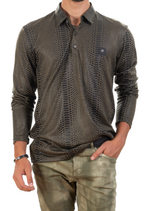 Green Alligator Tech Long Sleeve Polo