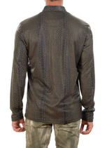 Green Alligator Tech Long Sleeve Polo