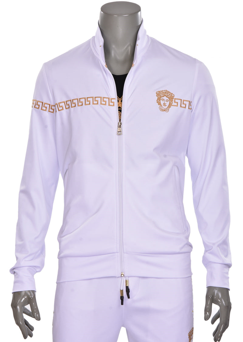 White Embroidery 2-pcs Tracksuit