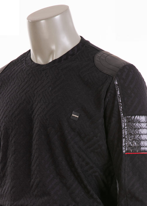 Black Quilted Detailed Sweater