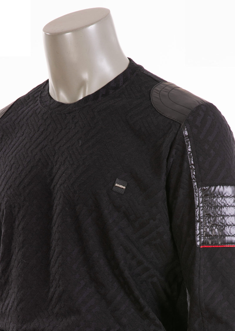 Black Quilted Detailed Sweater