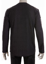 Black Quilted Detailed Sweater