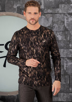 Black Gold Faded Sweater