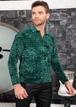 Green Diamond Velour Polo