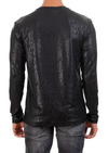 Black Alphabet Semi-Shine Sweater