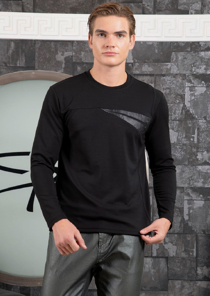 Black Wings Mini Studded Knit Tee