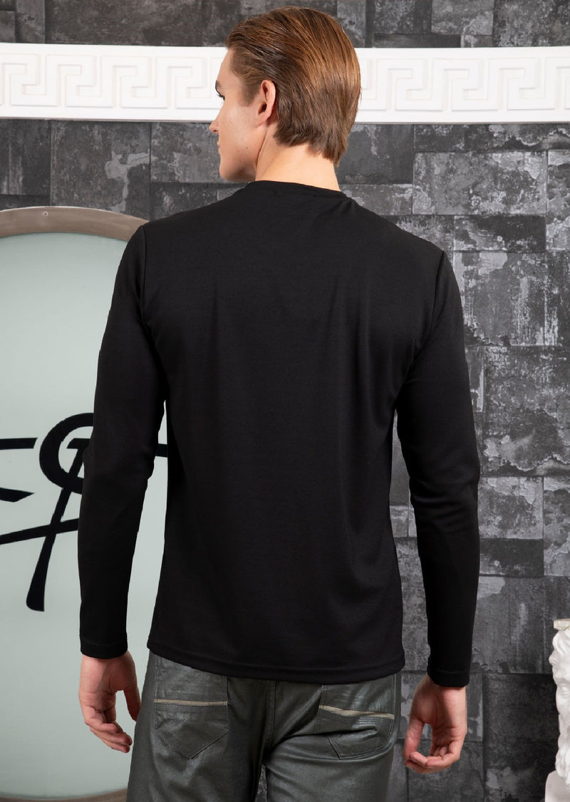 Black Wings Mini Studded Knit Tee