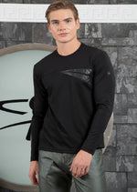 Black Wings Mini Studded Knit Tee