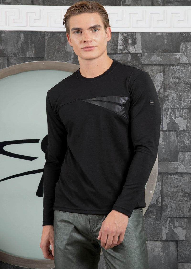 Black Wings Mini Studded Knit Tee