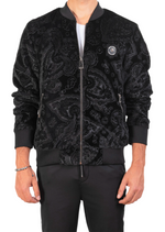 Black Paisley Velvet 2-pcs Tracksuit