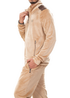 Beige Luxe Velvet 2-pcs Tracksuit