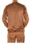 Brown Luxe Velvet 2-pcs Tracksuit