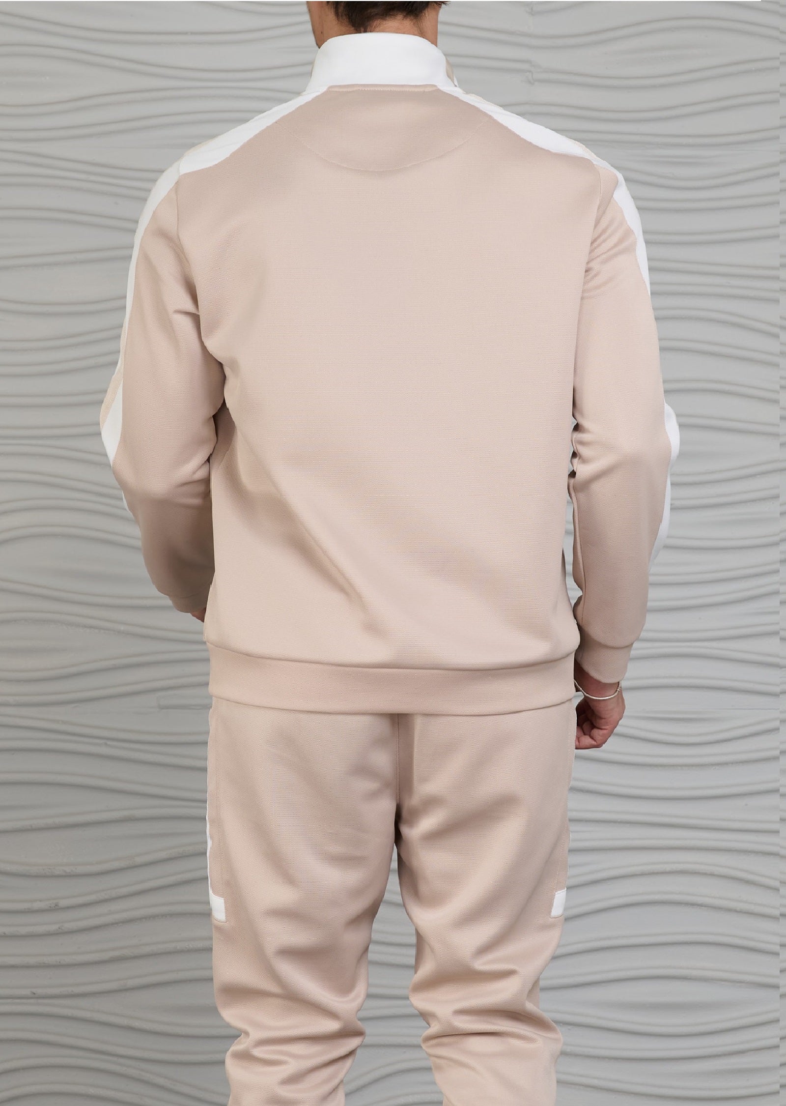 R.T.C Men’s 2-Piece Contrast Color Tracksuit – Cotton-Polyester Blend, Jacket & Pants, Sweatsuit For Gym/Running/Hiking