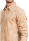 Beige Cubic Knit Polo