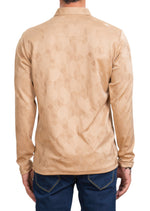 Beige Cubic Knit Polo