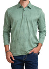 Green Cubic Knit Polo