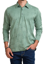 Green Cubic Knit Polo