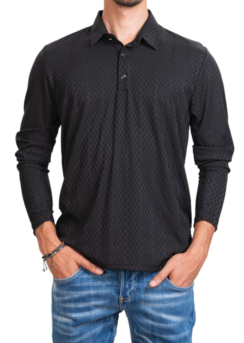 Black Diamond Knit Polo
