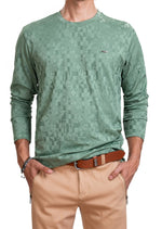 Green Diamond Collage Knit Sweater