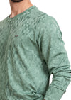 Green Diamond Collage Knit Sweater