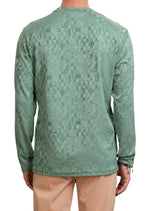 Green Diamond Collage Knit Sweater