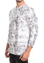 White Silver Thunder Tech Sweater