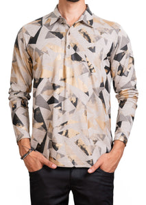 Beige Triangle Tech Polo