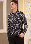 Black White Polkadot Tech Polo