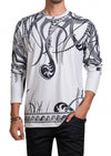 White Black  Baroque Tech Sweater