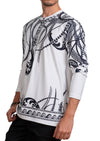 White Black  Baroque Tech Sweater