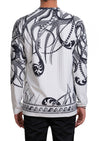 White Black  Baroque Tech Sweater