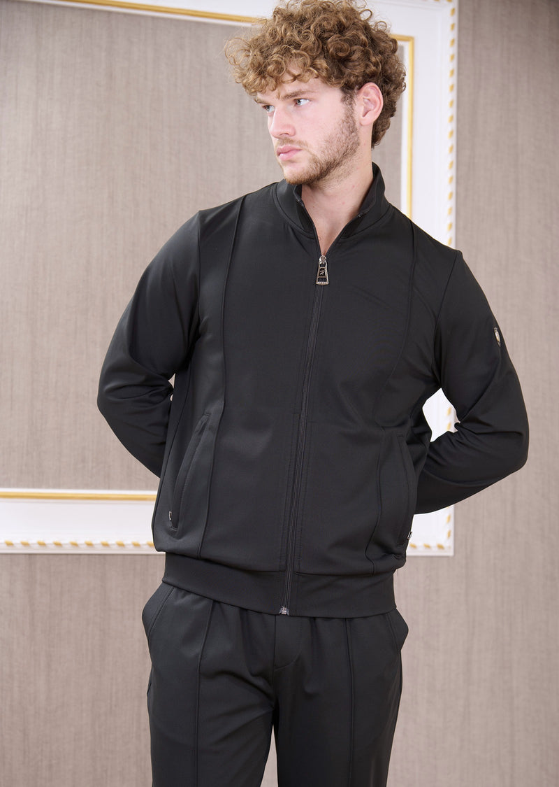 Black Piping Details 2-pcs Tracksuit – MONDO Menswear
