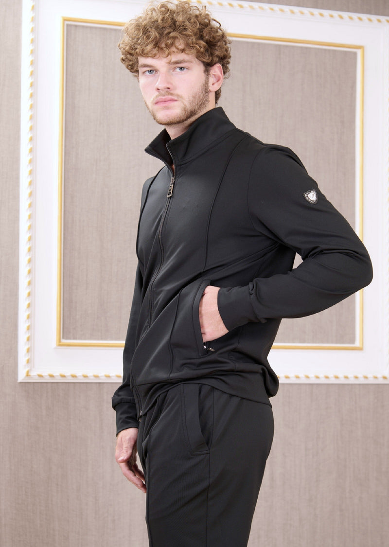 Black Piping Details 2-pcs Tracksuit – MONDO Menswear