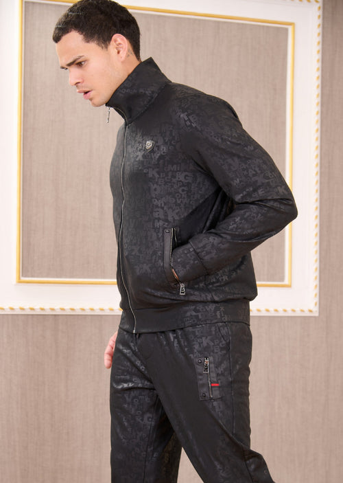 Black Alphabet Tech 2-pcs Tracksuit