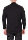 Black Interlock Quilted Knit Polo