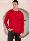 Red Premium V-Buckle Sweater