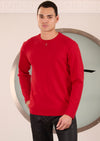 Red Premium V-Buckle Sweater