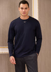 Navy Premium V-Buckle Sweater