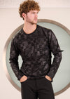 Black Checker Knit Sweater