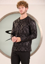 Black Checker Knit Sweater