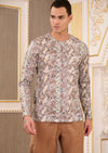 White Beige Snakeskin Sweater