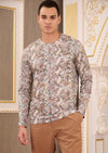 White Beige Snakeskin Sweater