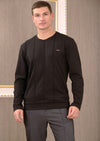 Black Interlock Quilted Sweater